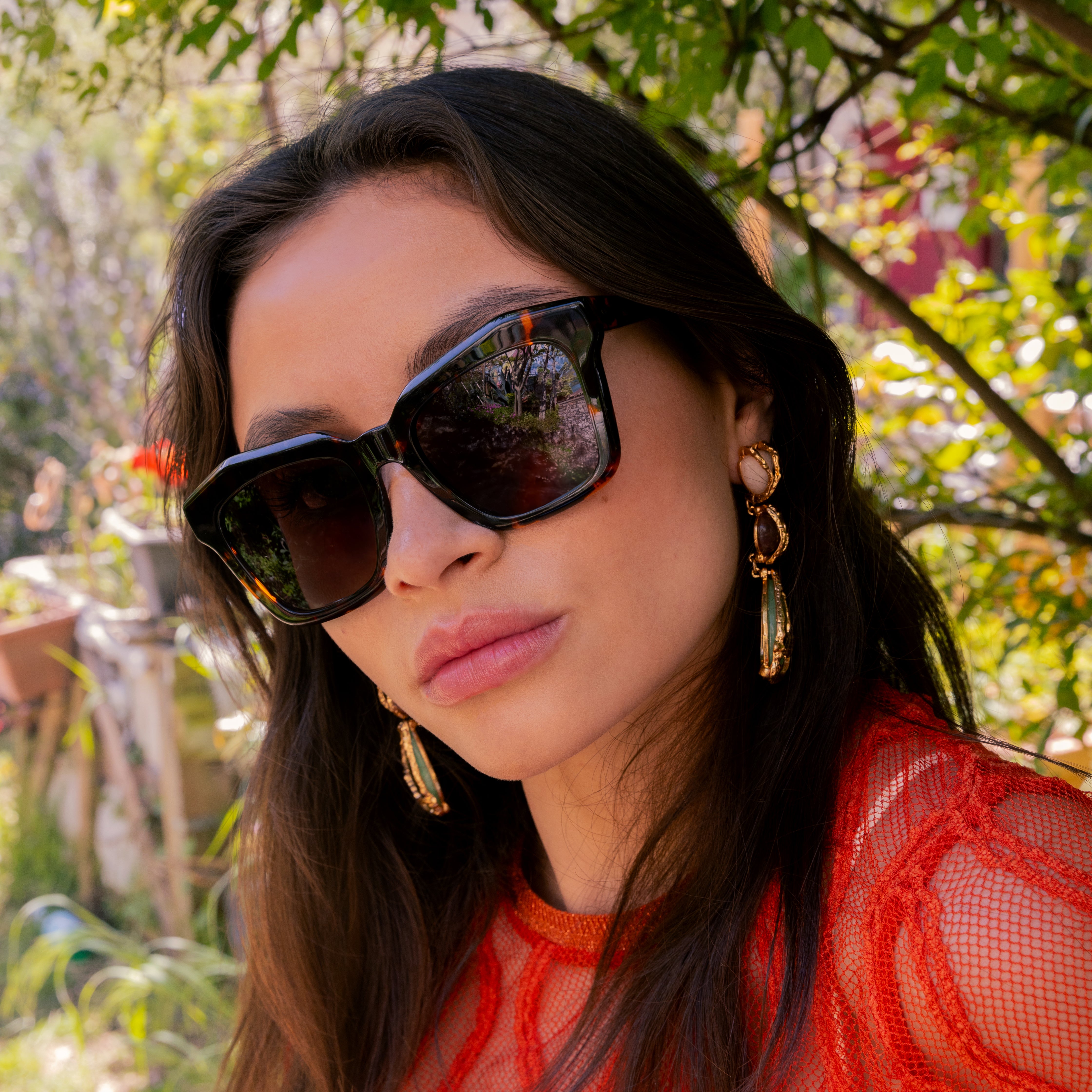 Lunettes de soleil marron