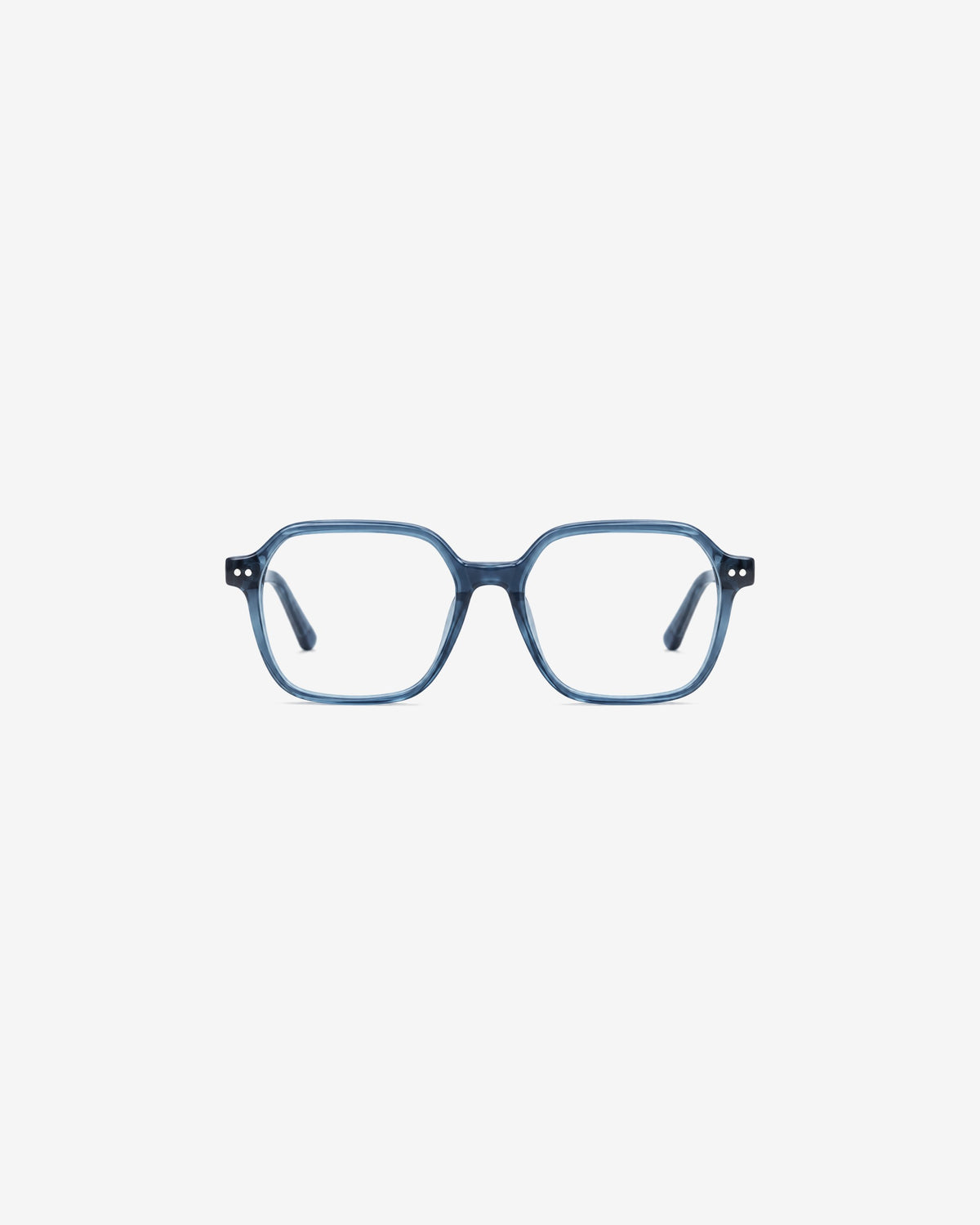 Lunettes de vue 7758P-C3 100% Santé — monture acétate bleu, vue de face