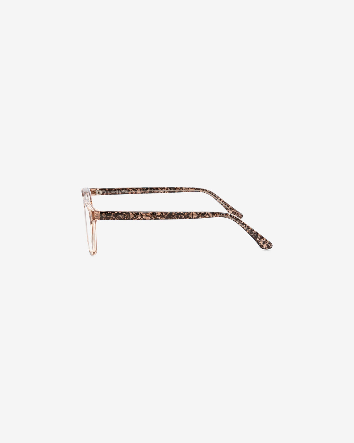 Lunettes de vue 7761P-C2 100% Santé — monture acétate rose cristal, vue de profil