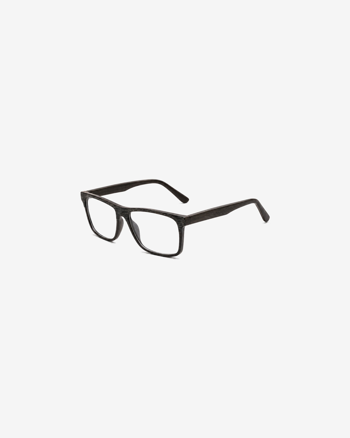 Lunettes de vue 7762P-C2 100% Santé — monture acétate brun effet bois, vue de trois-quarts