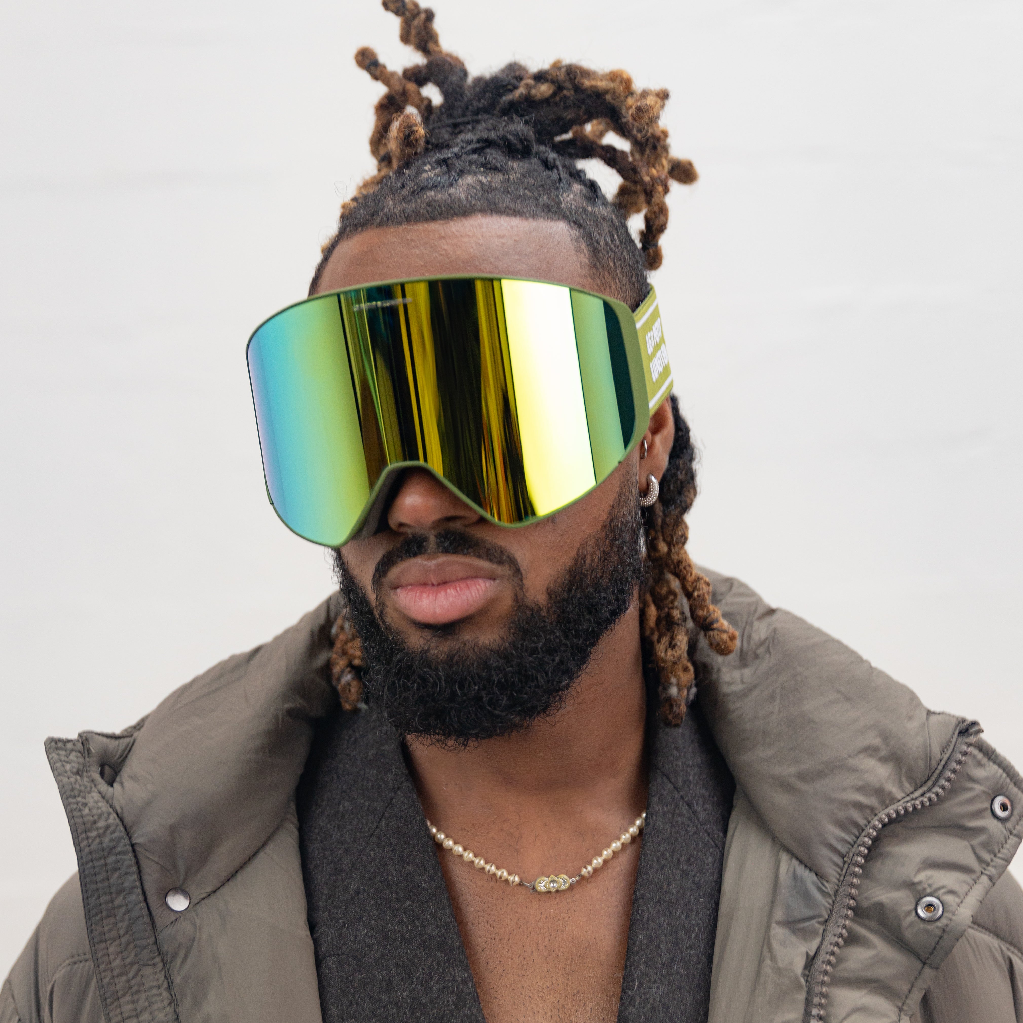 Masque de Ski Valmorel Vert Vitre Gold