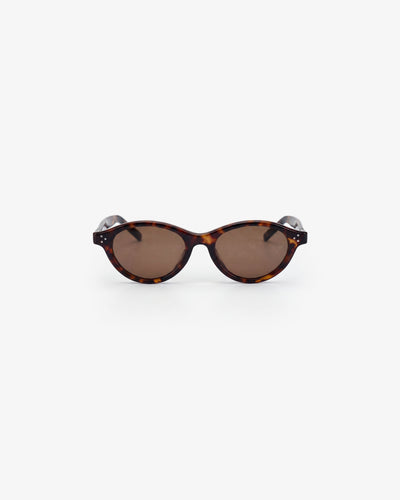 Lunettes de soleil Anastasia Ecaille — monture ovale acétate, vue de face