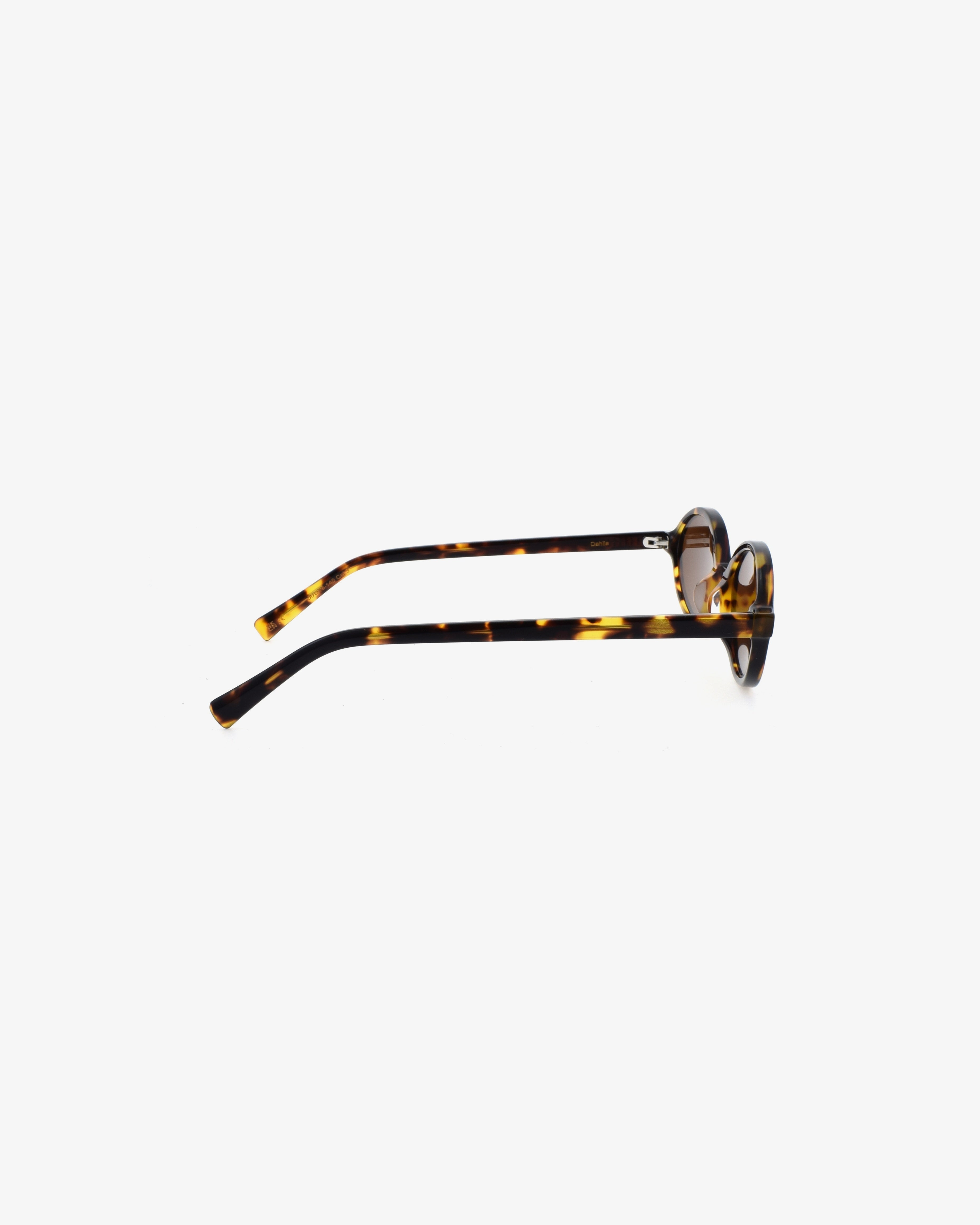 Lunettes de soleil Dahlia Ecaille Clair — monture ovale acétate, vue de profil