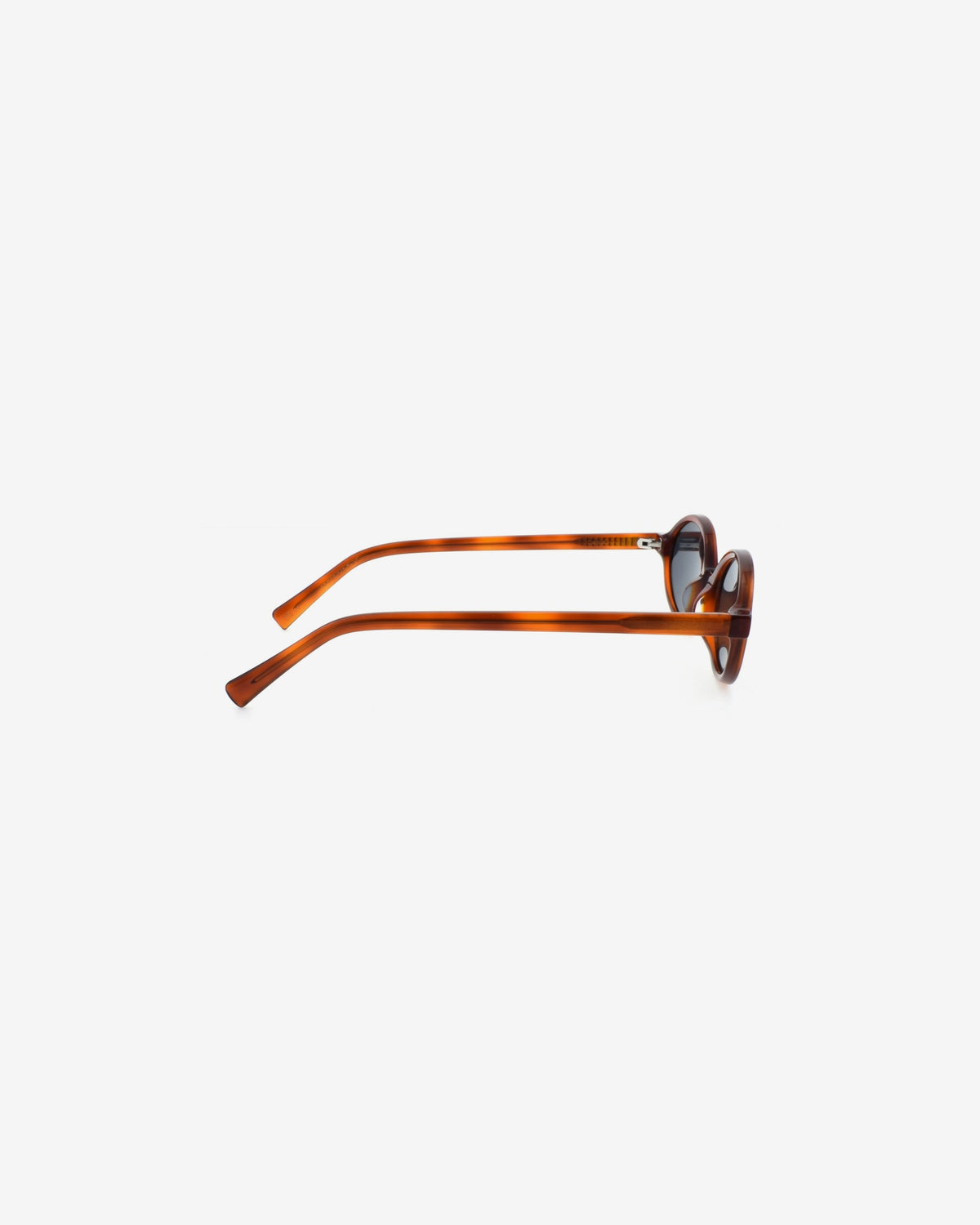 Lunettes de soleil Dahlia Ecaille Rouge — monture ovale acétate, vue de profil