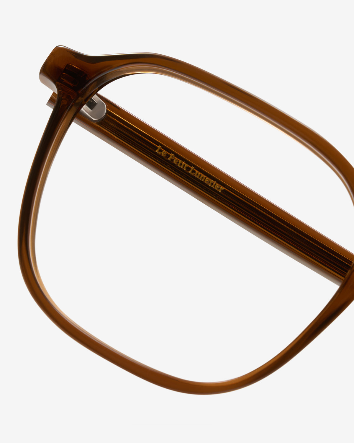 Monture optique Flynn Marron — gros plan sur la branche