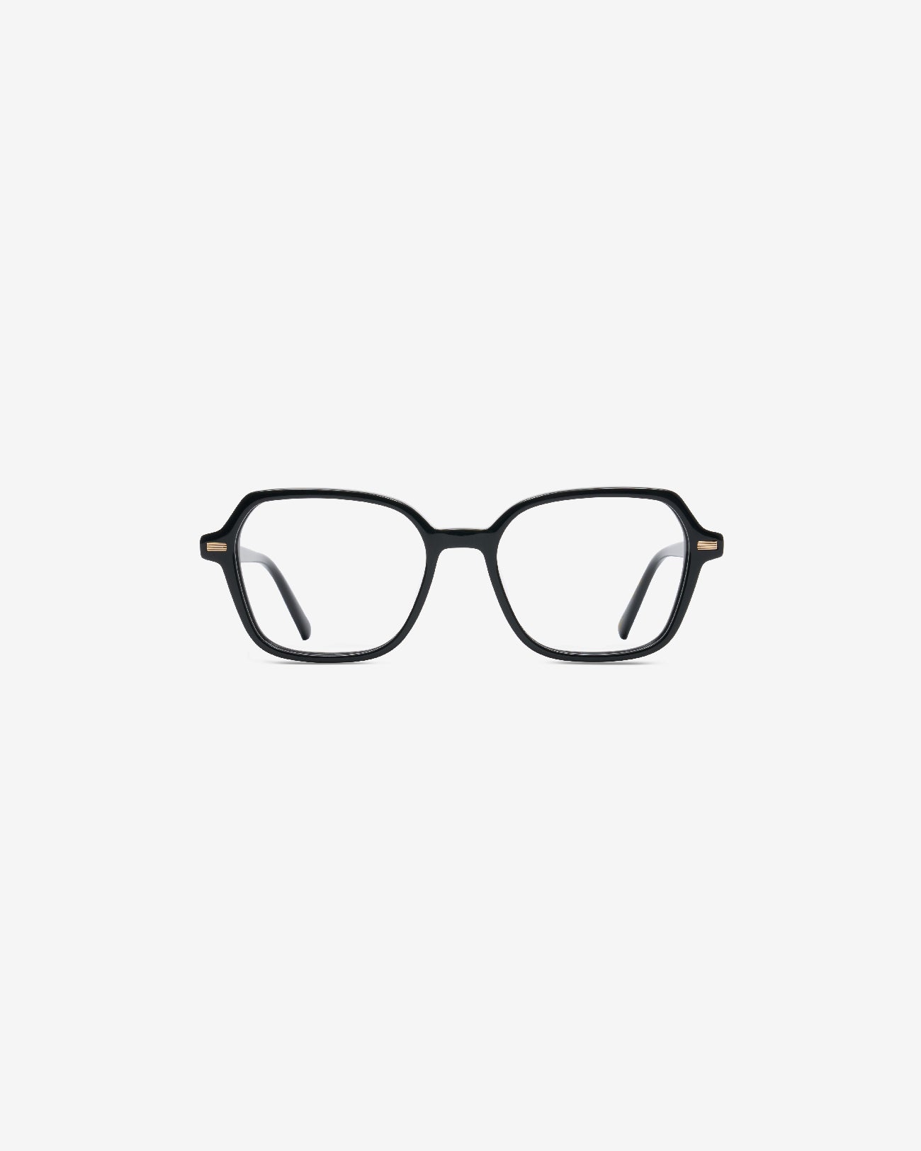 Lunettes de vue Fred Noir — monture pantos acétate, vue de face