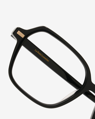 Lunettes de vue Fred Noir — monture pantos acétate, vue de trois-quarts