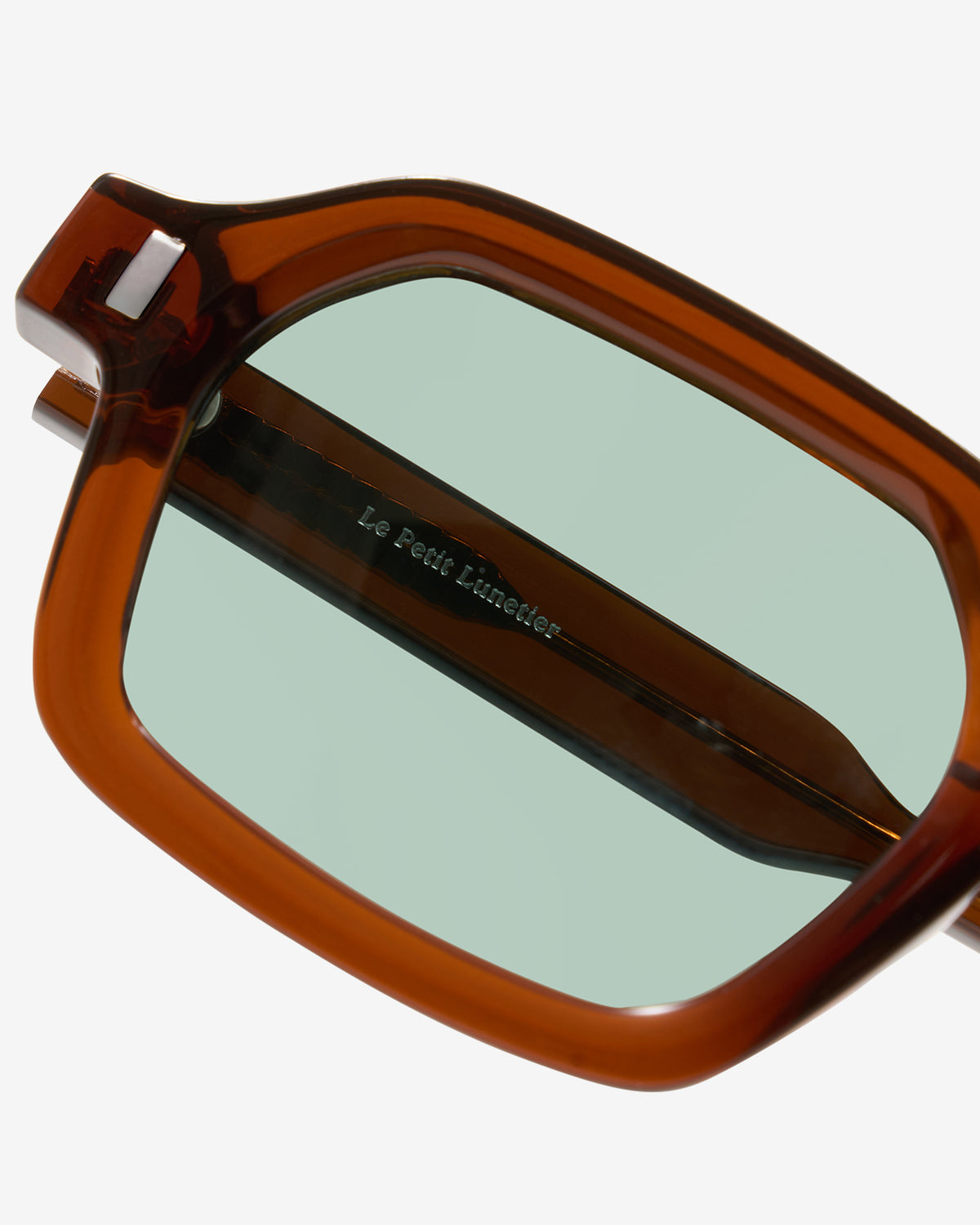Lunettes de soleil Graham Marron — monture rectangulaire acétate, branches repliées