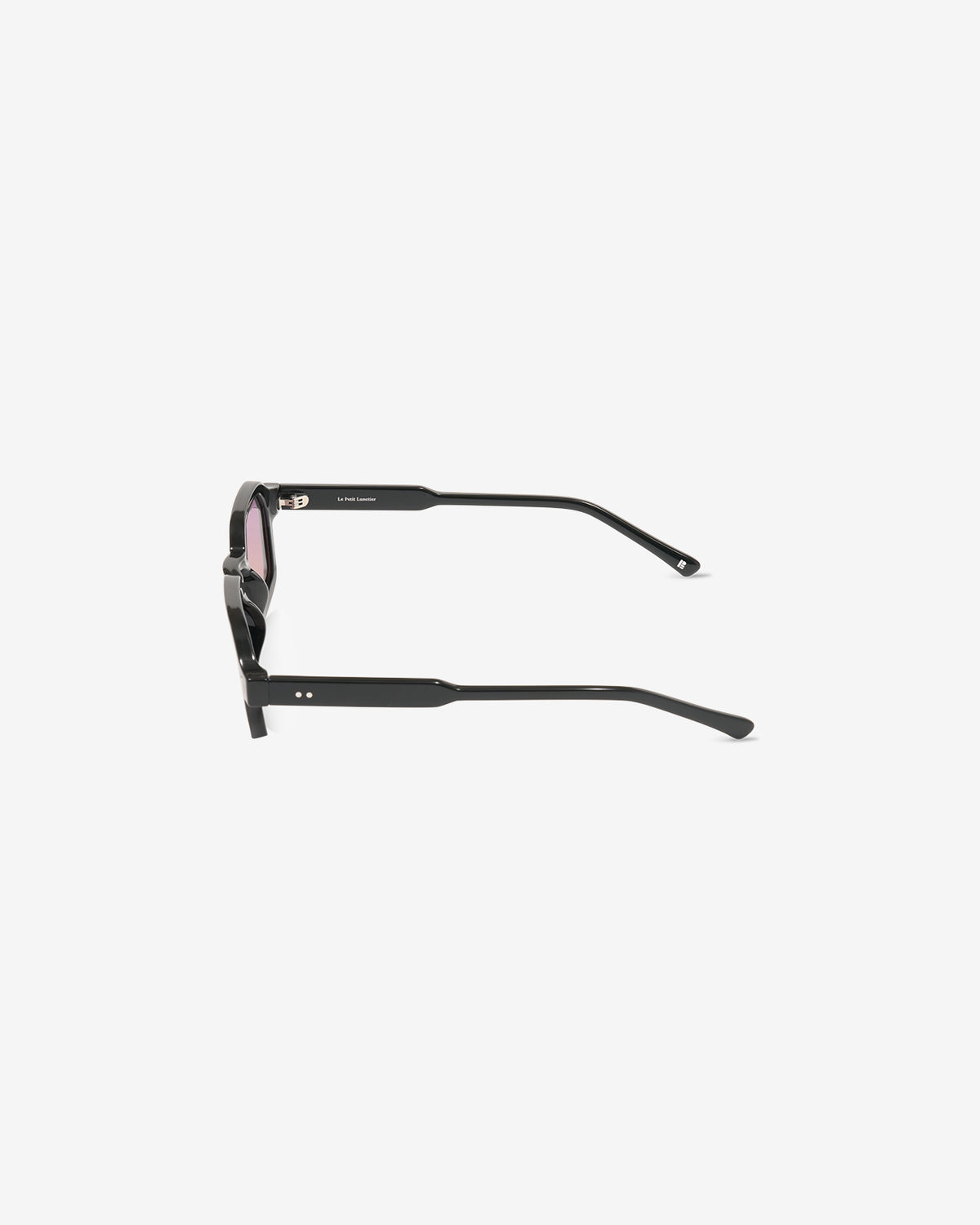 Lunettes de soleil Graham Noir — monture papillon acétate, vue de profil