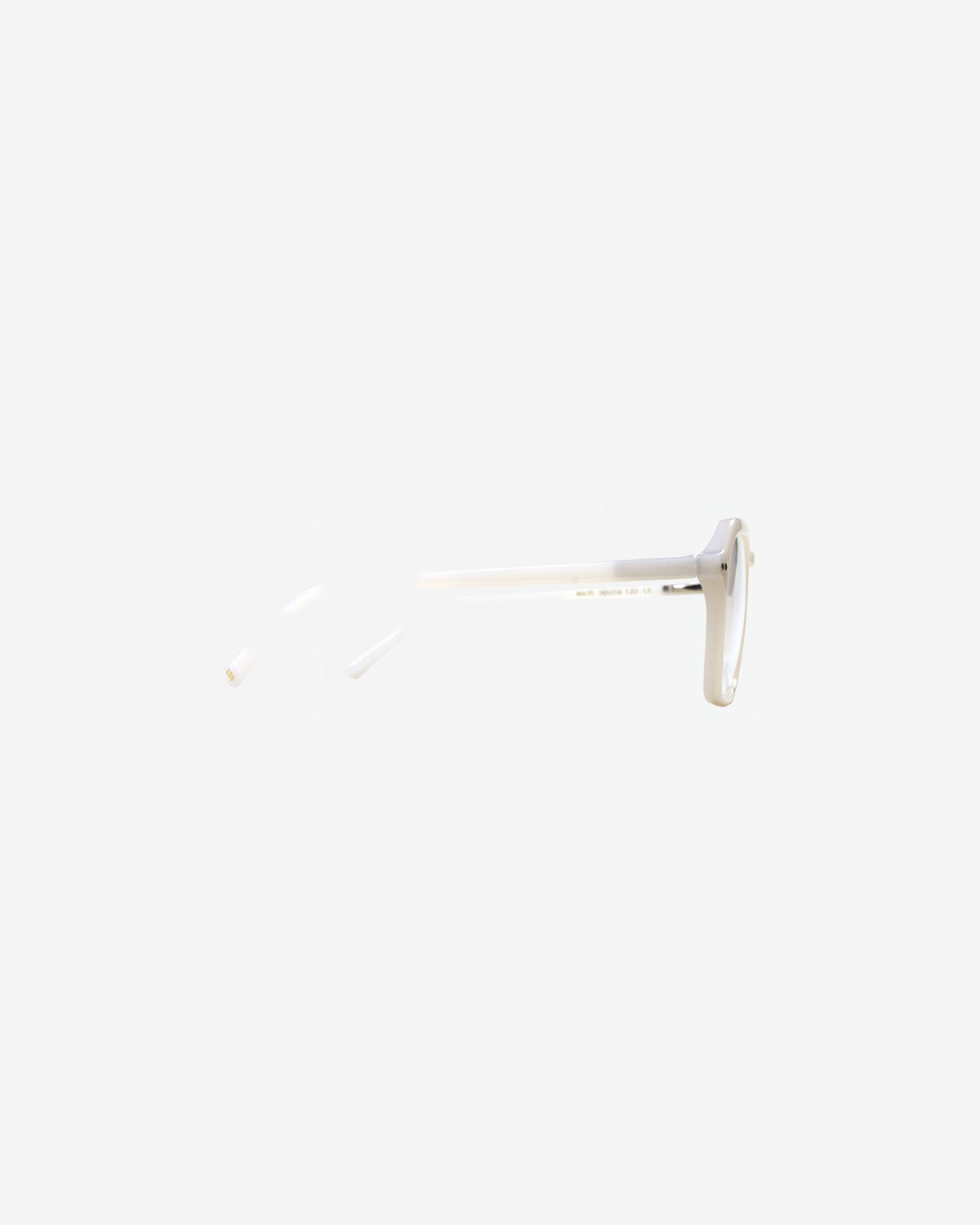 Lunettes de vue Jim.H Crème — monture rectangulaire acétate, vue de profil