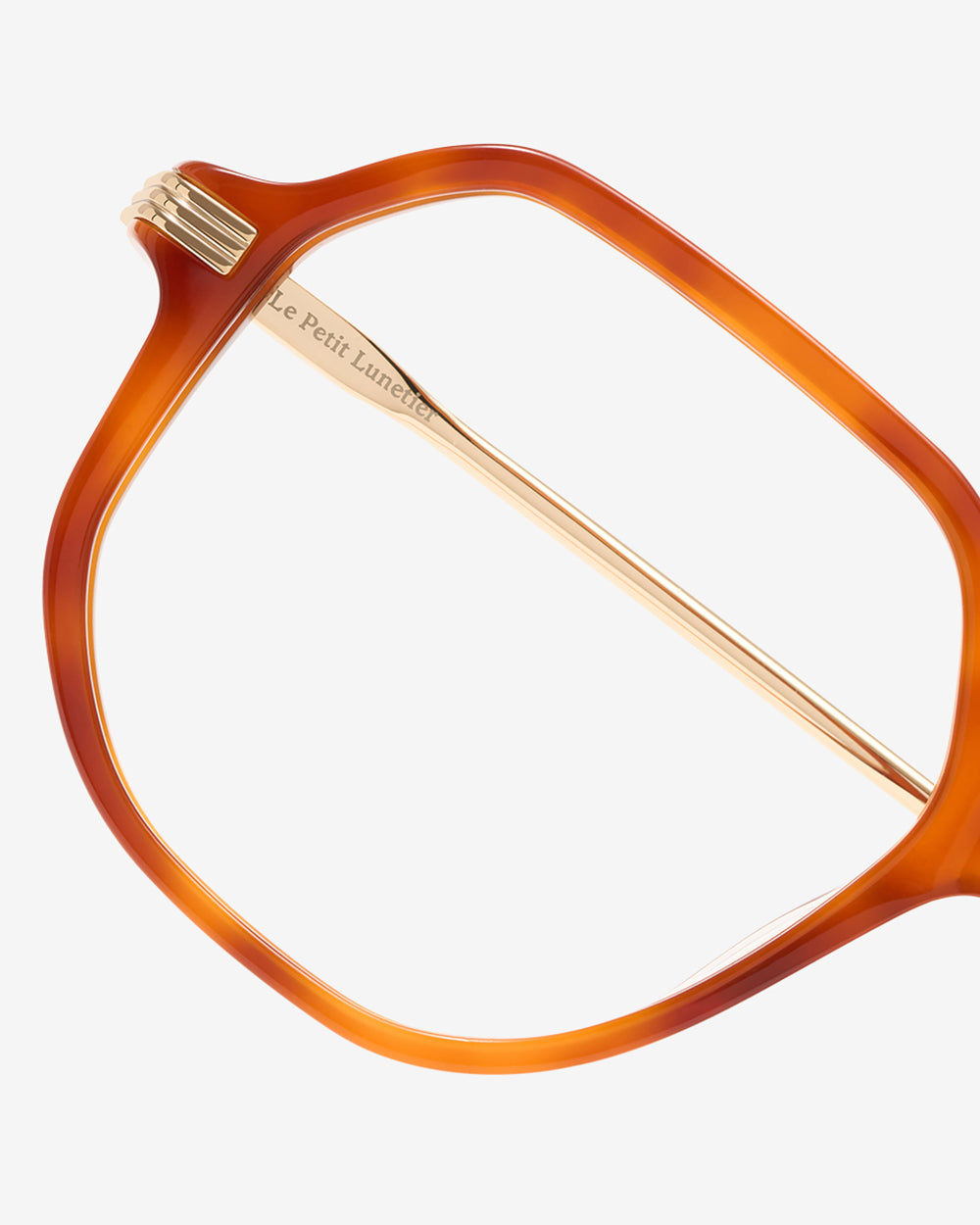 Lunettes de vue Kai Ecaille clair — monture oversize acétate-métal, vue de trois-quarts
