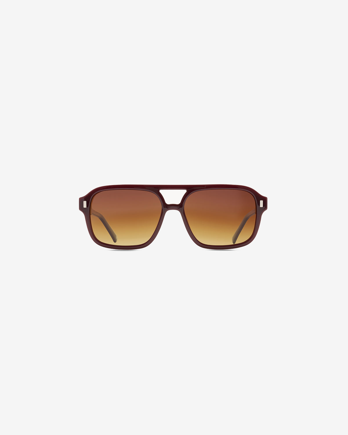 Lunettes de soleil Keanu Grenat — monture aviateur acétate, vue de face