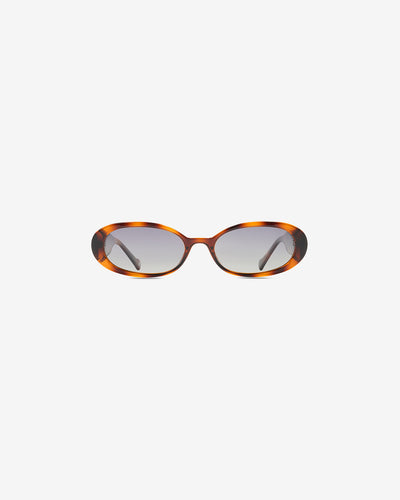Lunettes de soleil Klea Ecaille — monture ovale acétate, vue de face
