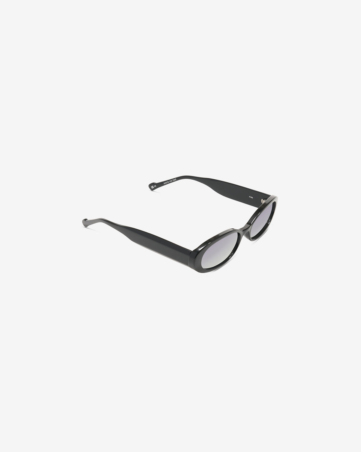 Lunettes de soleil Klea Noir — monture ovale acétate, vue de trois-quarts