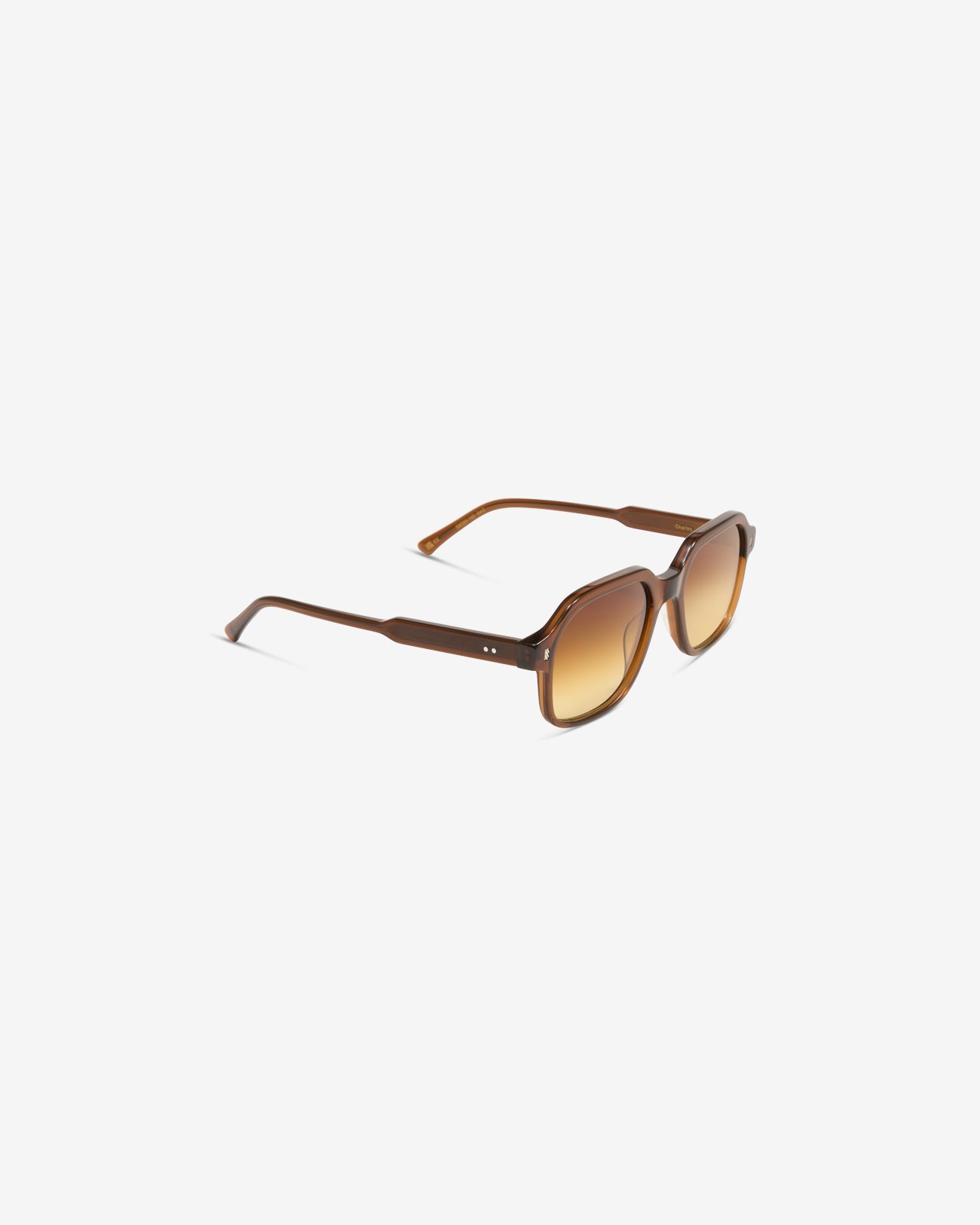 Lunettes de soleil Charles Marron — monture oversize acétate, vue de trois-quarts