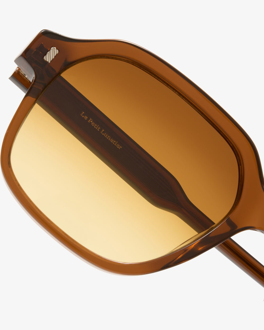 Lunettes de soleil Charles Marron — monture oversize acétate, branches repliées
