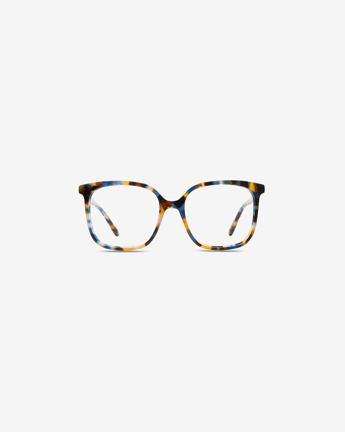Lunettes de vue Albane Ecaille Bleu — monture oversize acétate, vue de face