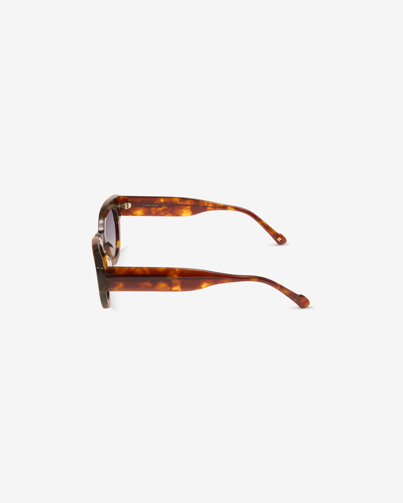 Lunettes de soleil Vesta Ecaille Ambre — monture papillon acétate, vue de profil