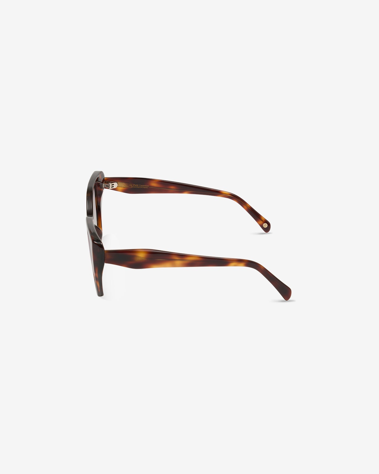 Lunettes de soleil Kenza Ecaille — monture ovale acétate, vue de profil