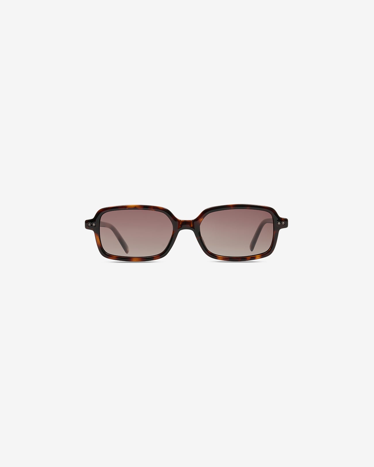 Lunettes de soleil Garry Ecaille — monture rectangulaire acétate, vue de face