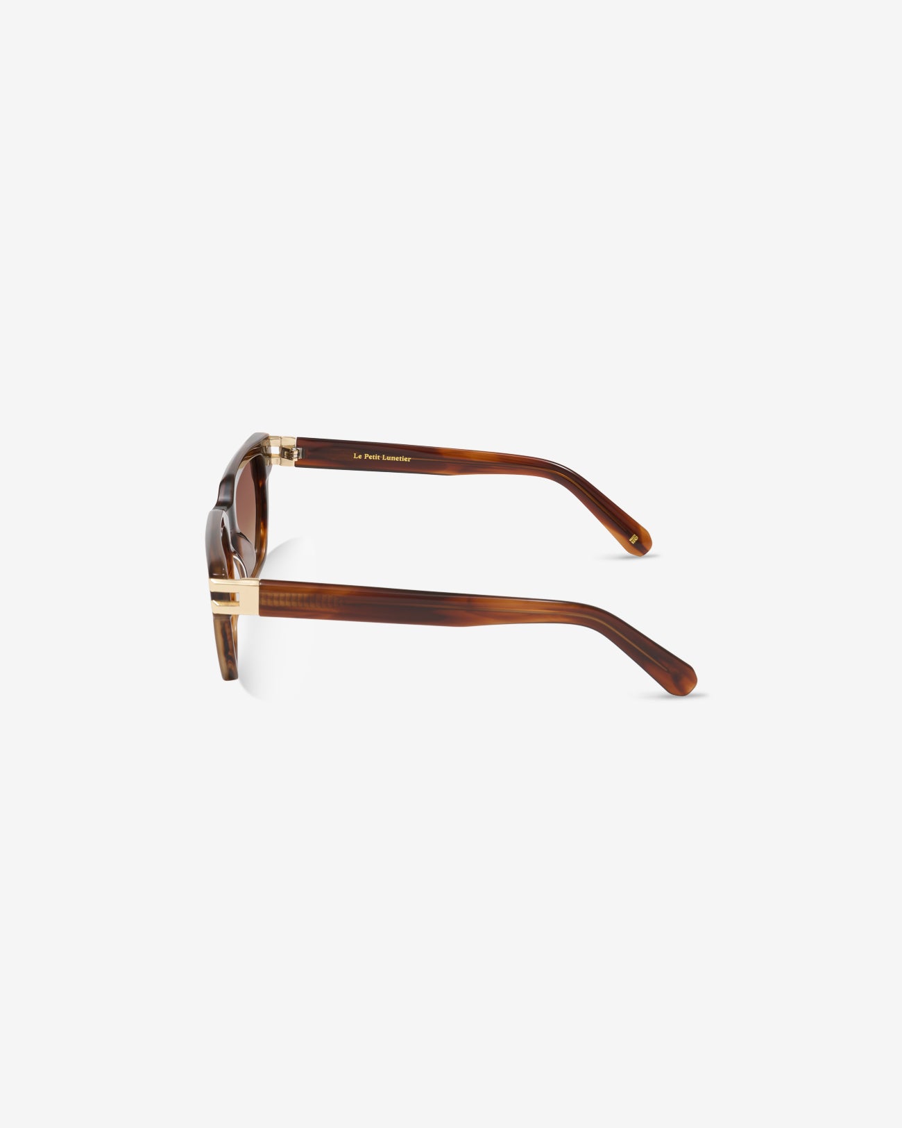 Lunettes de soleil Sorrento Marron — monture rectangulaire acétate, vue de profil