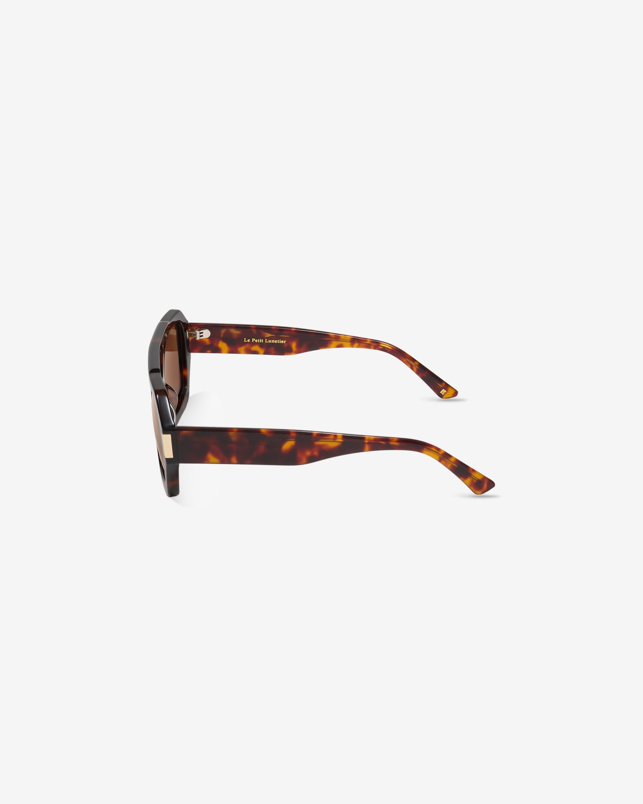 Lunettes de soleil Jenna Ecaille — monture oversize acétate, vue de profil