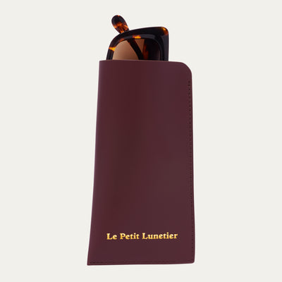 Pochette Bordeaux en cuir
