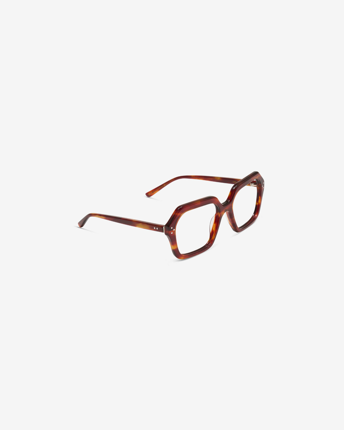 Monture optique Lara Ecaille Rouge — vue de trois-quarts