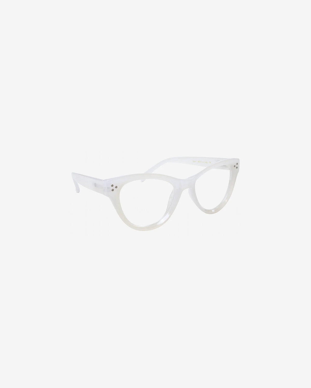 Lunettes de vue Lena Crème — monture papillon acétate, vue de trois-quarts