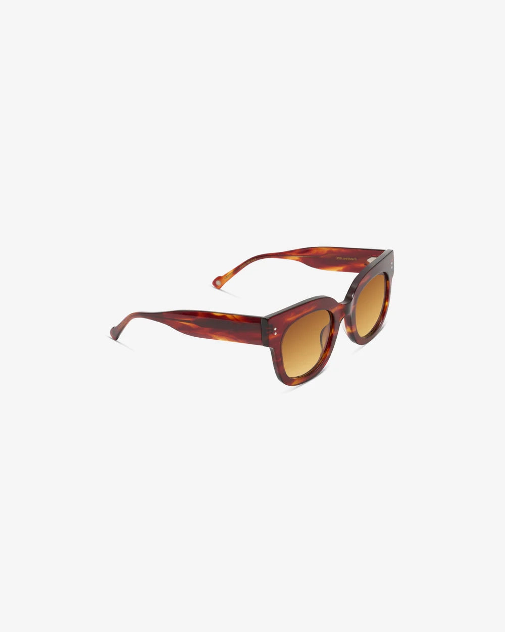 Lunettes de soleil Liza Ecaille Rouge — monture oversize acétate, vue de trois-quarts