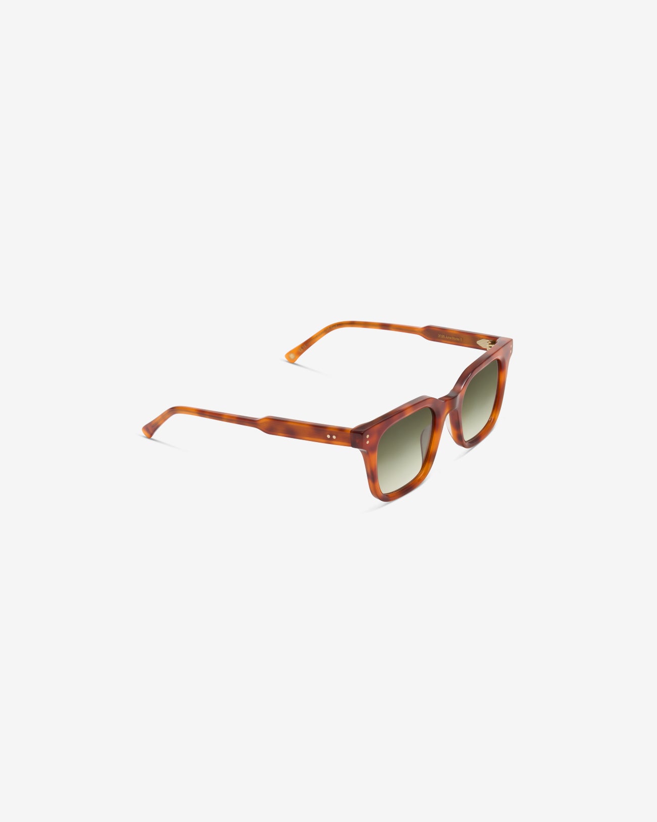 Lunettes de soleil Luca Ecaille clair — monture rectangulaire acétate, vue de trois-quarts