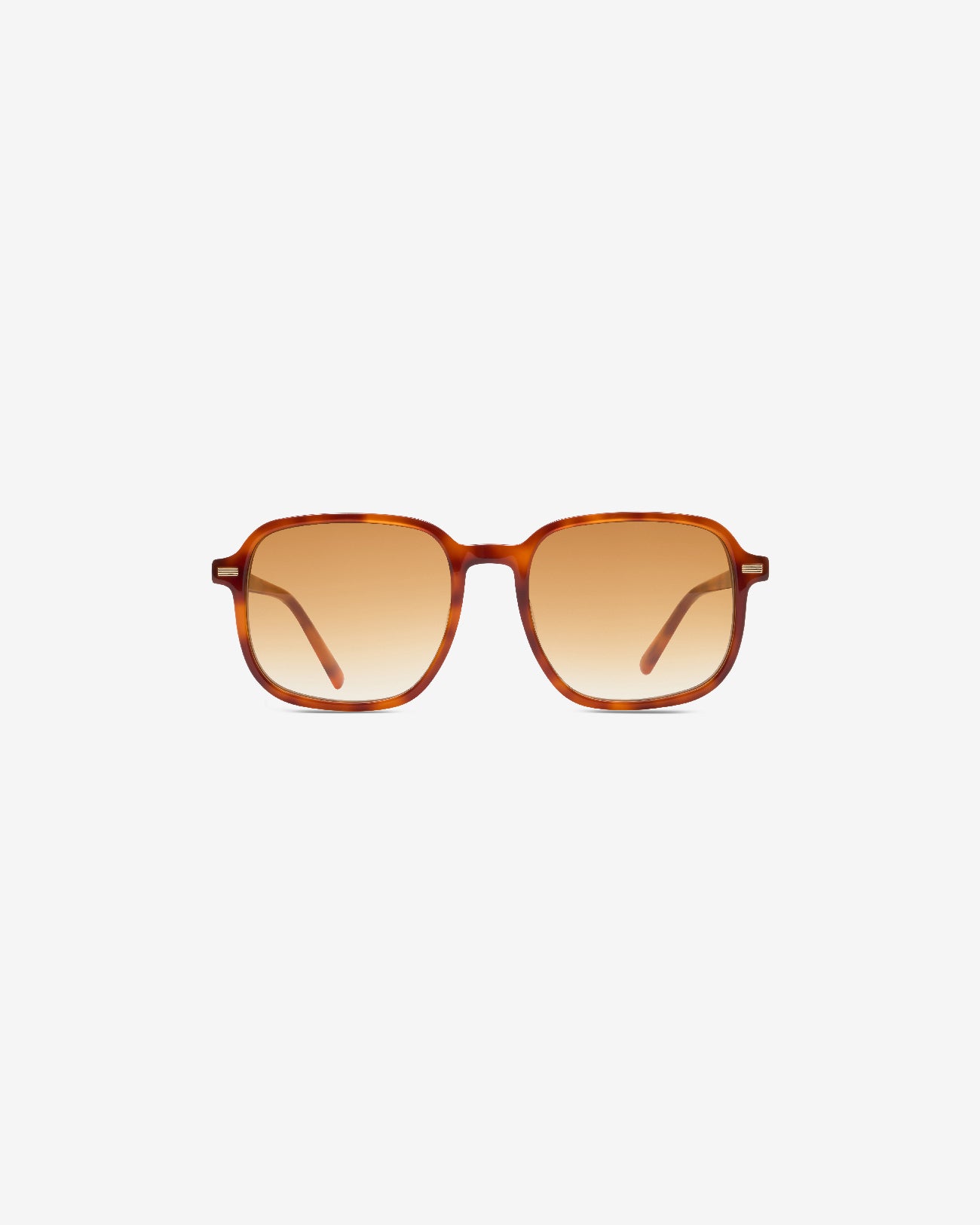 Lunettes de soleil Lupin Ecaille clair — monture rectangulaire acétate, vue de face