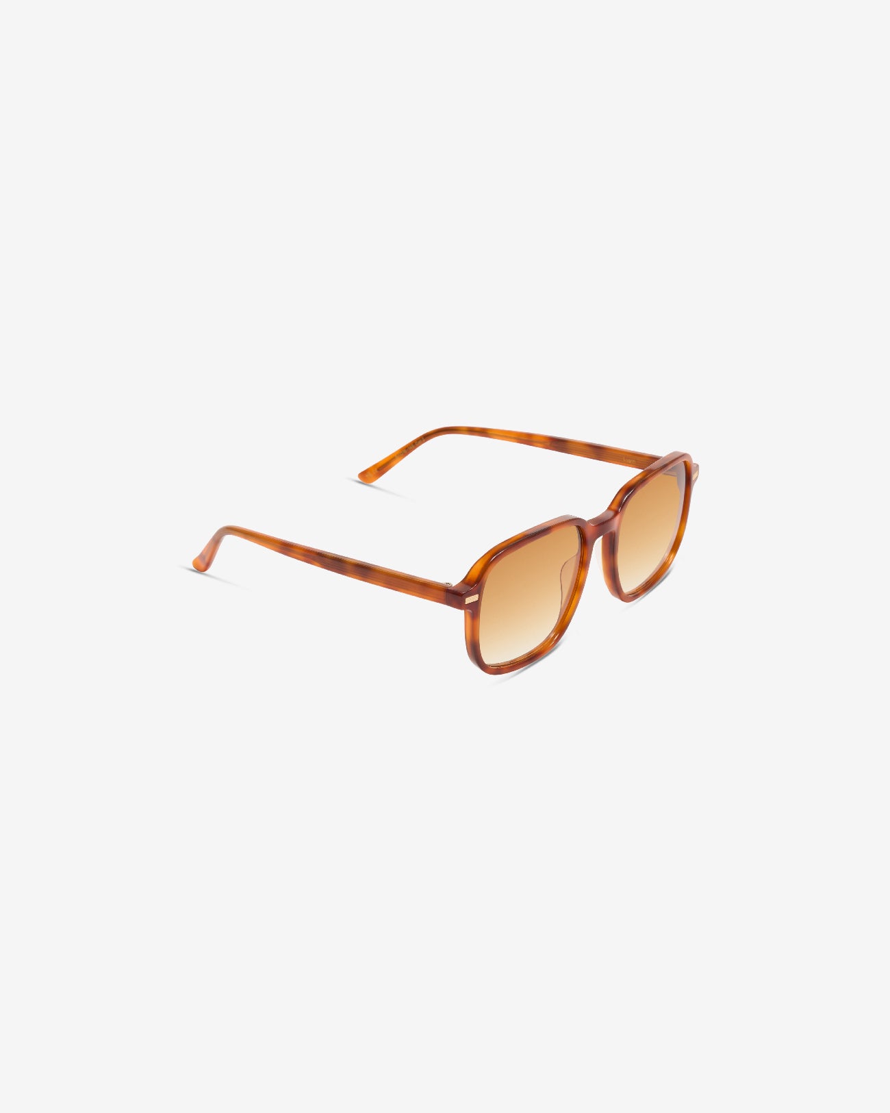 Lunettes de soleil Lupin Ecaille clair — monture rectangulaire acétate, vue de trois-quarts