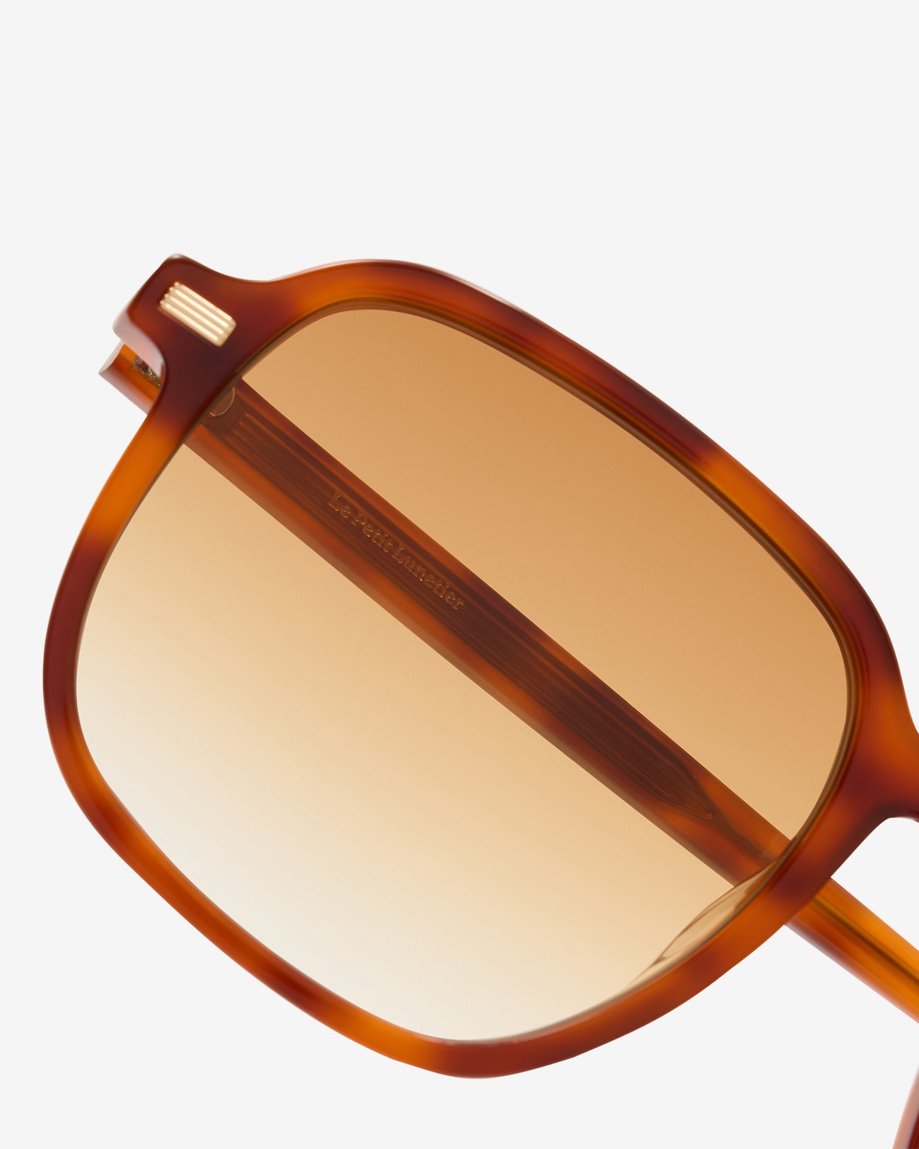 Lunettes de soleil Lupin Ecaille clair — monture rectangulaire acétate, vue de face