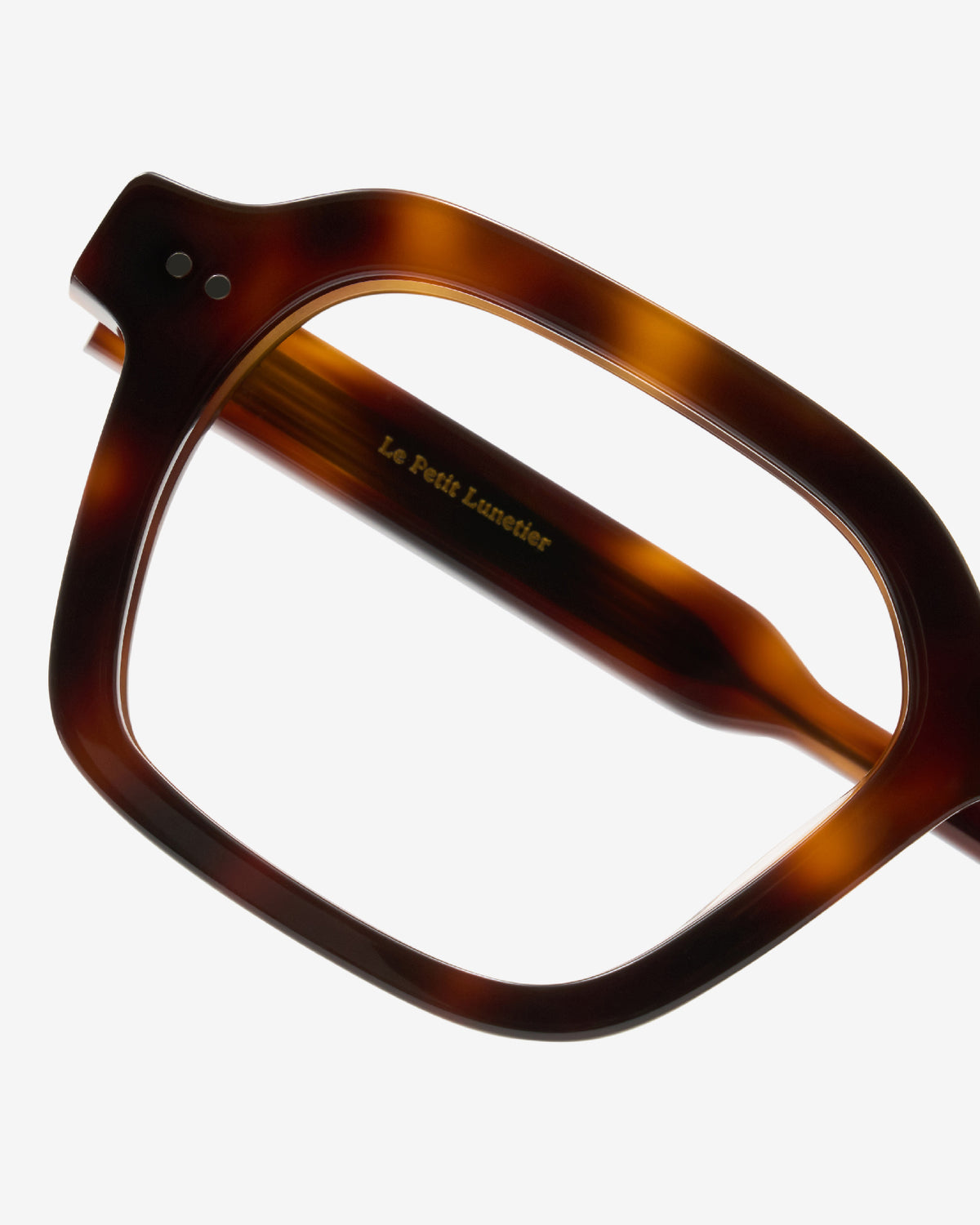 Monture optique Orion Ecaille — gros plan sur la branche