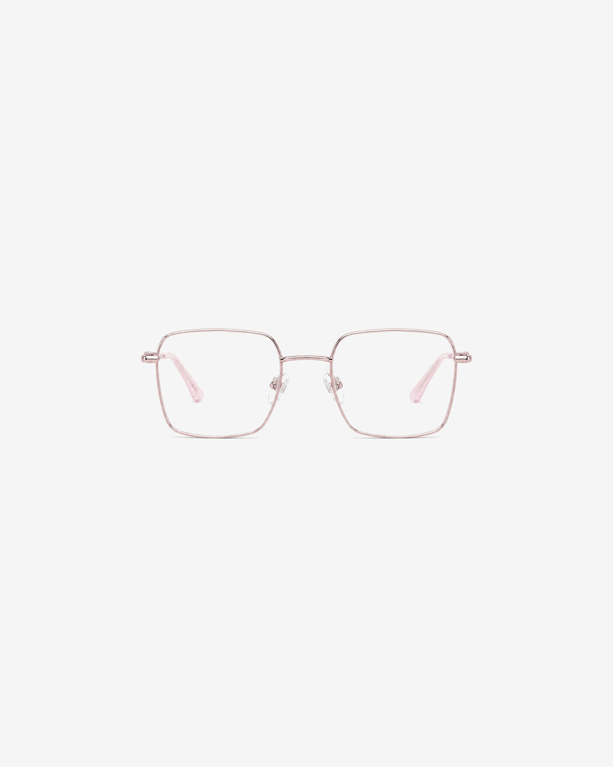 Lunettes de vue POL0105-C2 100% Santé — monture métal rose, vue de face