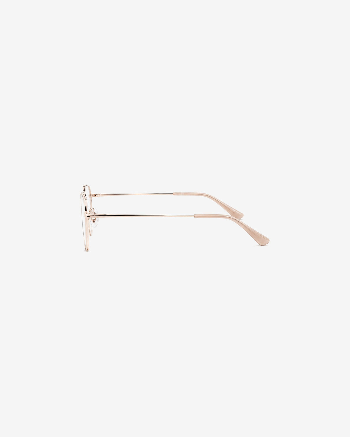 Lunettes de vue POL0113-C1 100% Santé — monture métal or rose, vue de profil