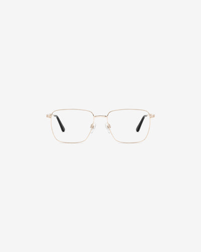 Lunettes de vue POL0125-C1 100% Santé — monture métal doré, vue de face