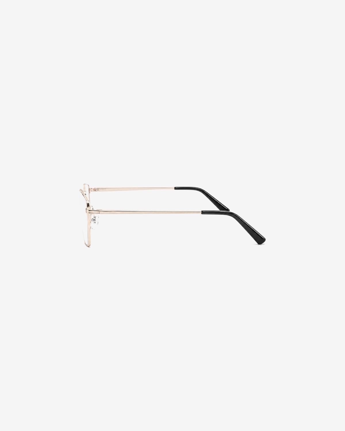 Lunettes de vue POL0125-C1 100% Santé — monture métal doré, vue de profil
