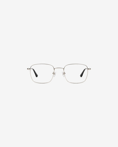 Lunettes de vue POL848-C2 100% Santé — monture métal argent, vue de face