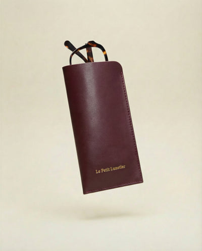 Pochette Bordeaux en cuir