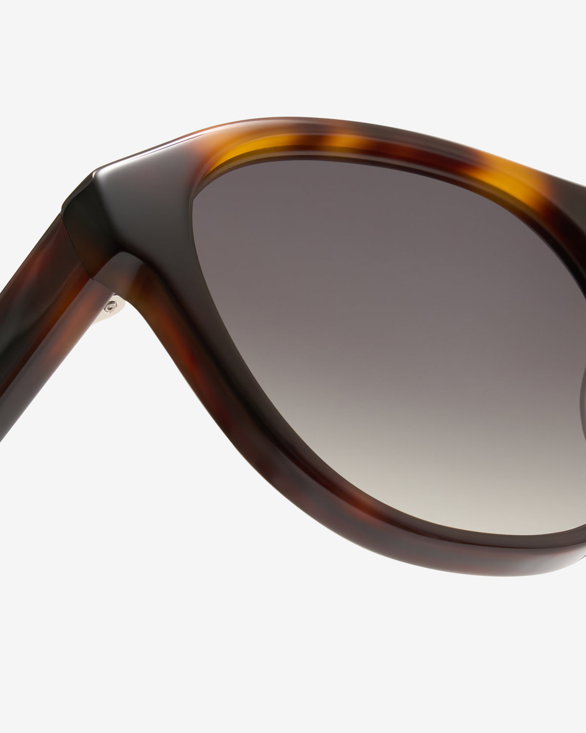 Lunettes de soleil Seymour Ecaille — gros plan sur la charnière