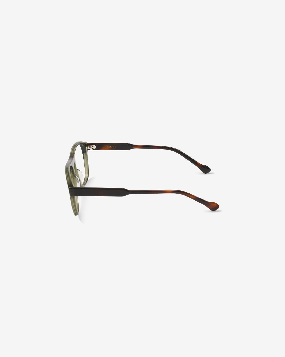 Monture optique Seymour Olive — vue de profil