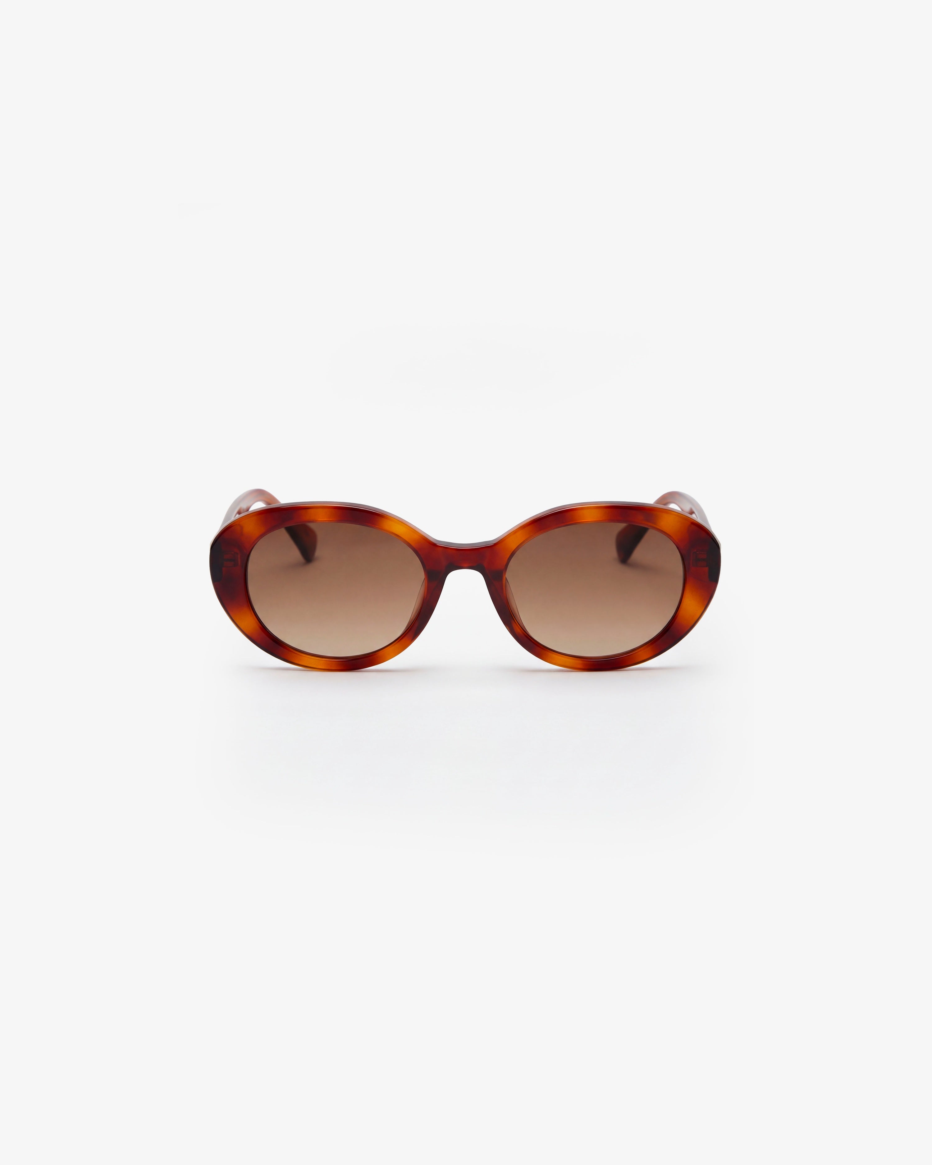 Lunettes de soleil Sienna Ecaille — monture ovale acétate, vue de face