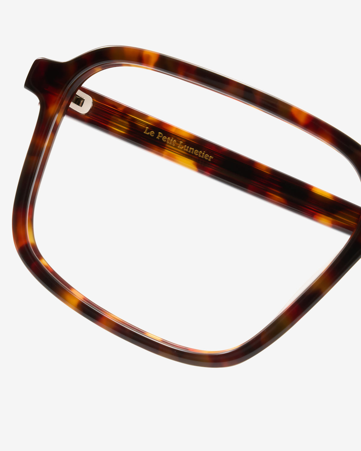 Monture optique Stellan Ecaille Ambre — gros plan sur la branche