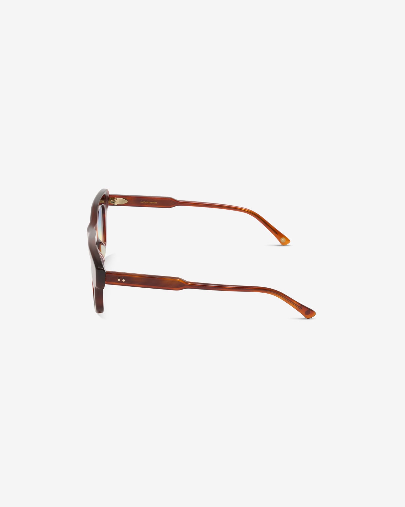 Lunettes de soleil Stevie Acajou — monture rectangulaire acétate, vue de profil