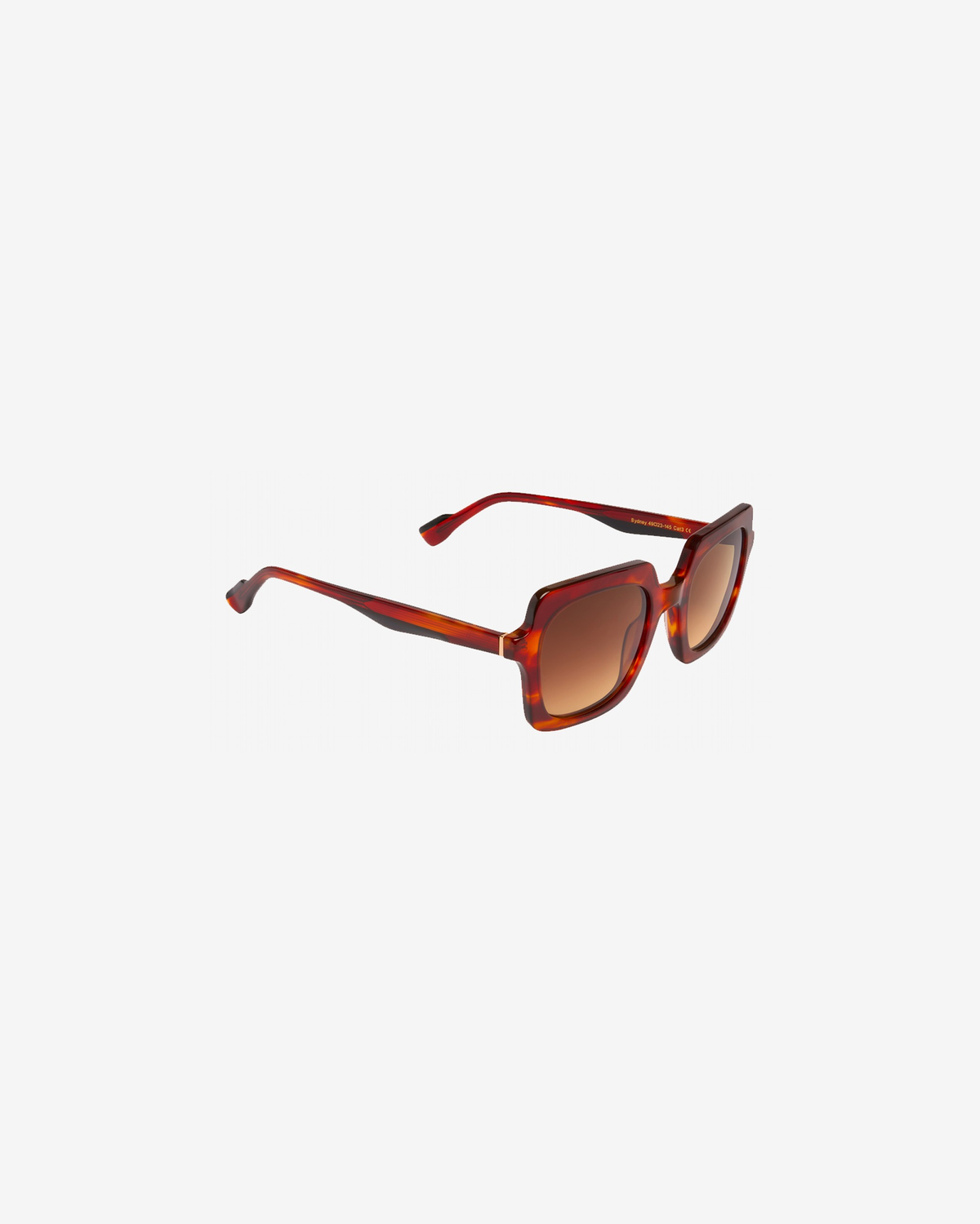 Lunettes de soleil Sydney Écaille Rouge — monture papillon acétate, vue de trois-quarts