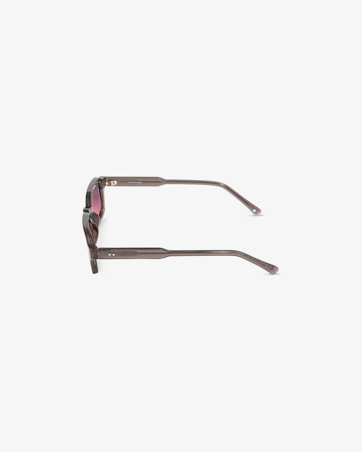 Lunettes de soleil Zava Marron — monture rectangulaire acétate, vue de profil