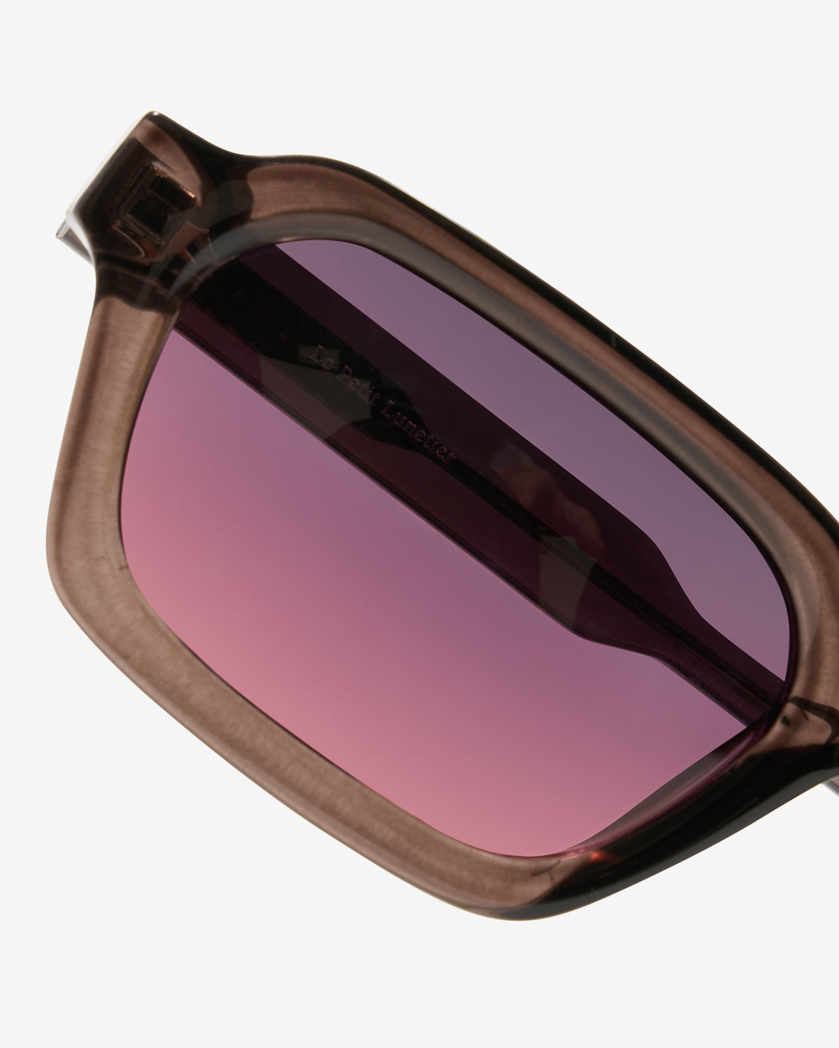 Lunettes de soleil Zava Marron — monture rectangulaire acétate, branches repliées