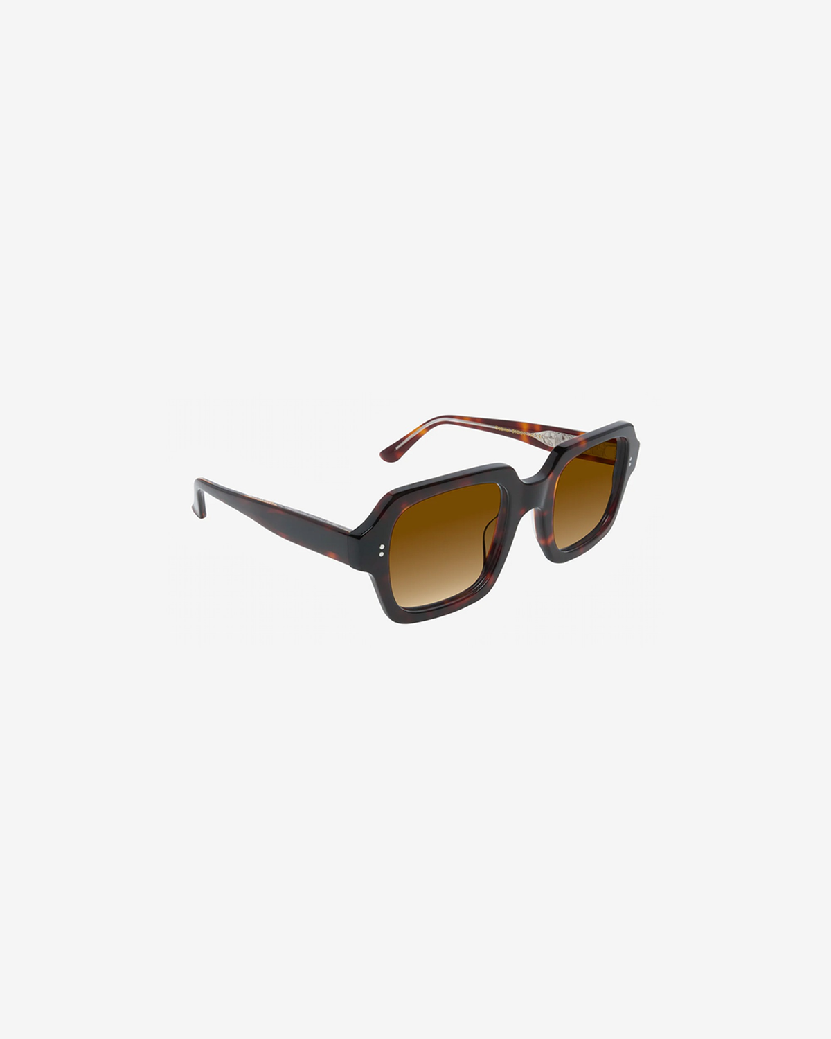 Lunettes de soleil Gabriel Écaille — monture rectangulaire acétate, vue de trois-quarts